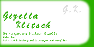 gizella klitsch business card